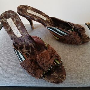 #245 Olivia Rose Tal New York Vintage Slip On Heels Size 10